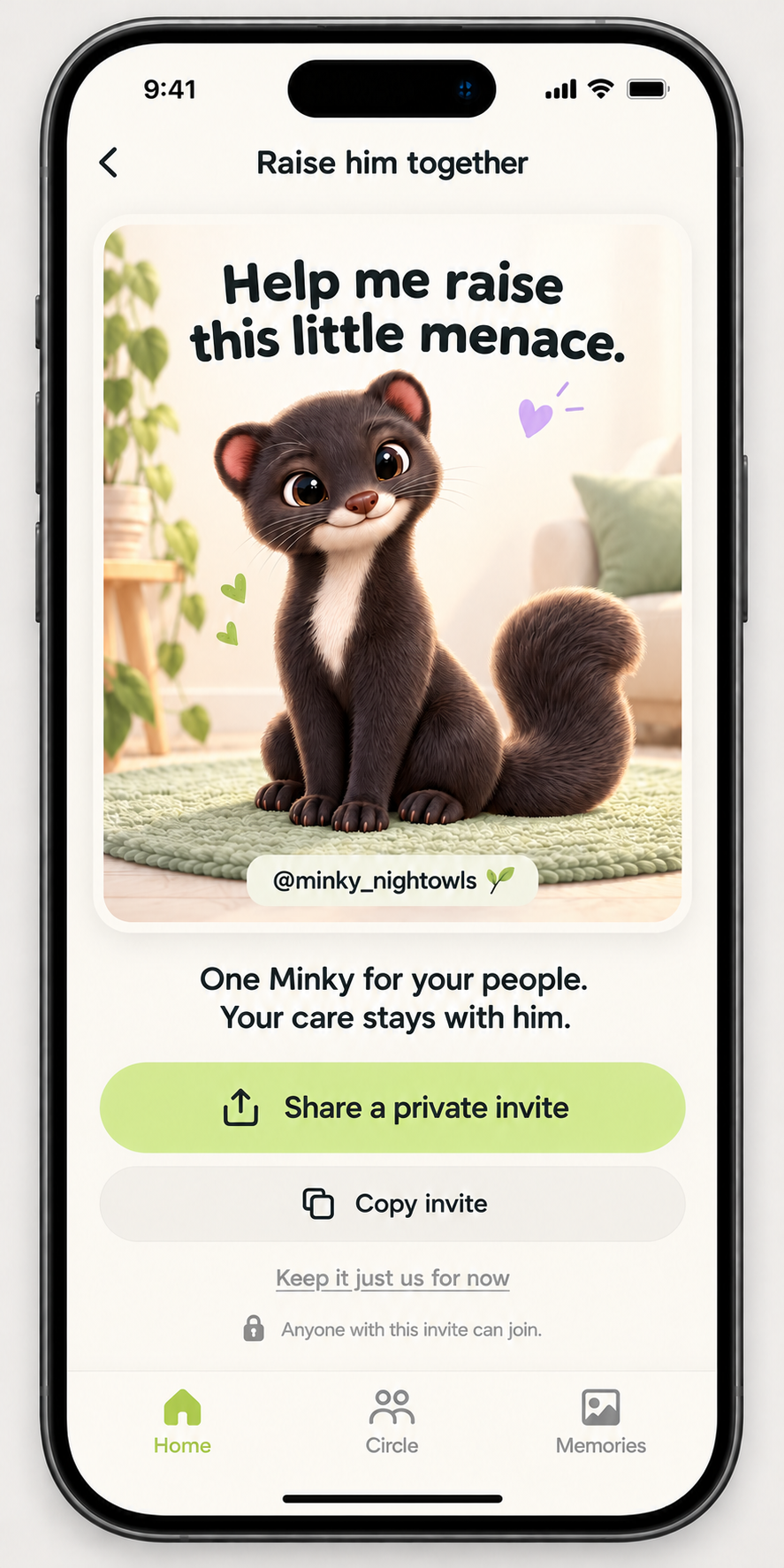 Invite them into the same Minky.